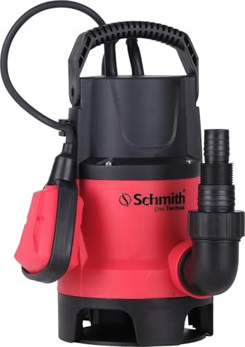 Schmith - Pompe Submersible - Pompe pour Eaux Usées - 400 W - 8000 L/h - max. Hauteur de Refoulement 5 m, max. Taille des Particules 25 mm - pour Eaux Claires et Eaux Usées - Pompe à Eau