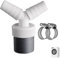Abfluss Waschmaschine Doppelanschluss, Waschmaschine Abfluss Adapter 1 1/4 Mm Y-Adapter mit Abgang für Rohr 40 mm und Eingang Ø18-24 mm Set für Geschirrspüler Gartenschläuche