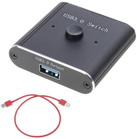 LIUZIKUN Commutateur USB 3.0 bidirectionnel 2 entrées 1 Sortie ou 1 entrée 2 Sorties pour Partager des périphériques USB comme Une imprimante, Un Clavier et Une Souris