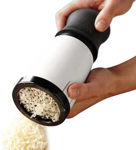 Râpe à fromage rotative – Râpe pour cuisine | Gadgets de cuisine | Trancheuse manuelle en acier inoxydable | Moulin à parmesan multifonction | Outils de râpe et de tranchage | Outil domestique pour