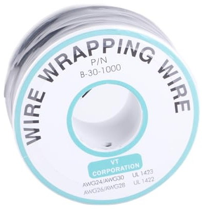Cocoarm Splint del Sonno Notturno, Cavo Filo di Avvolgimento 250 Metri 1 Rotolo Elettrico 30awg di Rame Placcata, Jumper di Breadboard Flessibile e Avvolgente per Isolamento per Saldatura PCB