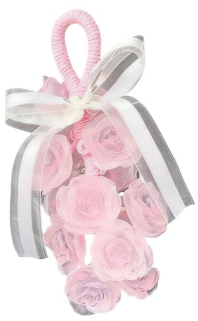 Rose Soap on a Rope, Handmade Flower Shaped Soap with Brown Cotton Rope, Lasting Fragrance DIY Soap on a Rope, Home Decor and Gift Choice for Women Men