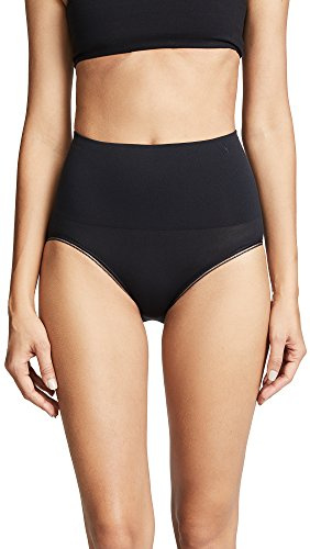 Yummie Women's Ultralight Seamless Brief Shapewear, Black, L-x-L