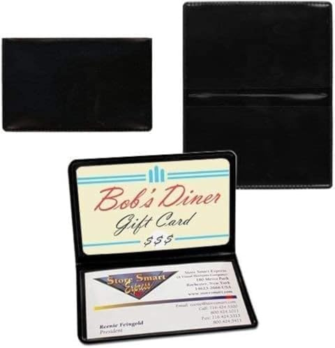 STORE SMART - Folding Business Card Holders - SINGLE Pack - Polypropylene Plastic (RPP2915-BK-1) BLACK - (PACK of 1)