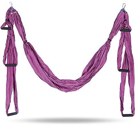 LOLPI Anti-Schwerkraft-Antenne/Yoga-Hängematte, Dekompression, Inversion L violett