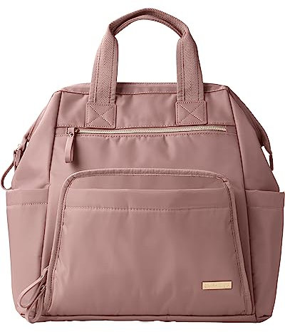 Skip Hop Wickeltaschen-Rucksack: Mainframe große Kapazität, breite offene Struktur mit Wickelunterlage und Kinderwagen-Befestigung, Dusty Rose, Dusty Rose, 17.5x6.25x13 cm (Pack of 1), Mainframe