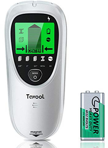 Stud Finder Escáner de pared - 6 en 1 Sensor de tachuelas magnético electrónico, deslizador, detector de pared de yeso, profundidad de radio, localizador de imán, centro de hallazgo, con pantalla LCD