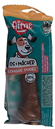 AIME Friandise pour Grand Chien, Os à Mâcher à la Caséine de Lait. Sans Céréales. Longue Durée. Goût Poulet. Taille L
