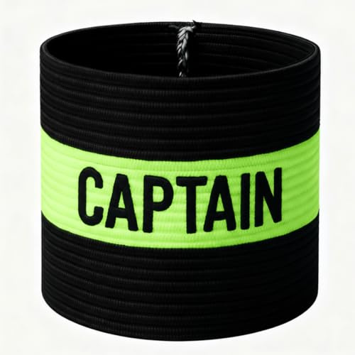 Fitness Health Fascia da capitano, fascia da capitano, per adulti e ragazzi, 5 colori disponibili per diversi sport, fascia elastica da braccio per capitano (giallo fluo - adolescente)