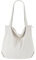 VOSSOT Cord Tasche Damen Umhängetasche mit Reißverschluss Shopper Damen Große Tote Bag Crossbody Schultertasche Handtasche für Arbeit Büro Reise Einkauf Schule und Alltag Weiß