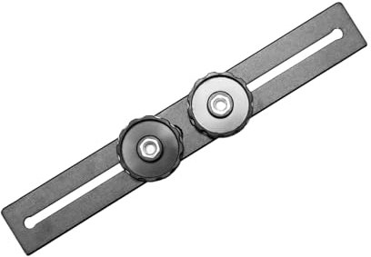 Tabanze - Staffa di montaggio per doppio treppiede da 1/4, barra di estensione per flash doppio, lunga 20,3 cm, in lega di alluminio, resistente, per fotocamera DSLR con luce a LED