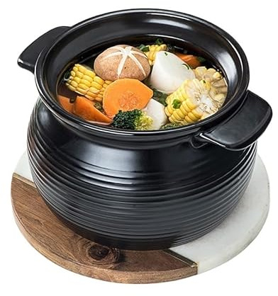 Cacerola Hierro Fundido Cazuela de una olla, for estofado resistente al calor, for sopa cerámica, for, porcelana for el hogar(4 L)