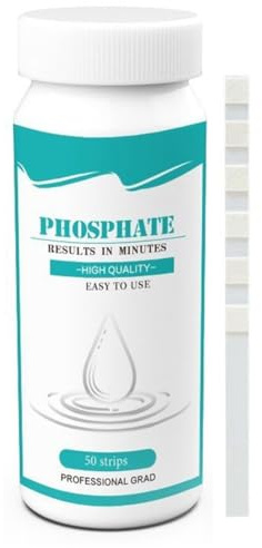 Xnuiasqe 50 de Test de Phosphate - Test en 5 Minutes (0-1000 Ppb) - Testeur de Qualité de L'Eau pour Aquarium, Piscine, Jardin et Eau Potable