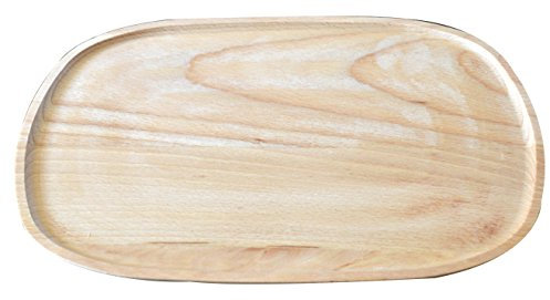 Wooden World - Bandeja de madera de roble, plato de cocina, madera natural, 26 cm