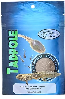 Invert Aquatics Tadpole Food - Fine Powder Foods for Tadpoles, Fry & Live Cultures (1oz (28g)