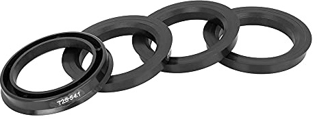 X AUTOHAUX Lot De 4 Bagues De Centrage Noires Pour Roue En Plastique