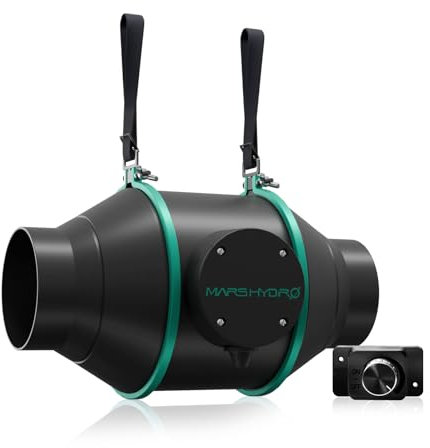 MARS HYDRO Inline Duct Fan Ventilation Ehaust Fan for Heating Cooling Booster, Grow Tents, Hydroponics (4 with Speed Control)
