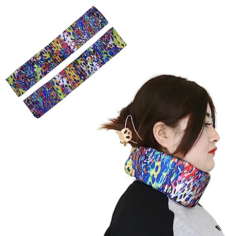 pinklilycare 2 Replacement Neck Brace Cover Sleeve for Almost All Commercial Cervical Collars Size Around 17.5 by 4 Skin Friendly Prevent Dust Sweat Absorbing and Breathable