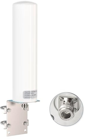 Superbat Antena Exterior 4G LTE 12dBi para Montaje En Pared 698-2700MHz, Antena Barril Omnidireccional Conector Tipo N Hembra para Router 4G LTE, Gateway Celular, Amplificador De Señal Celular etc