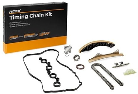 RIDEX Steuerkettensatz mit Zubehör 1389T0242 Simplex Kette geräuscharm Kompatibel mit HYUNDAI i10 PA, KIA RIO III UB