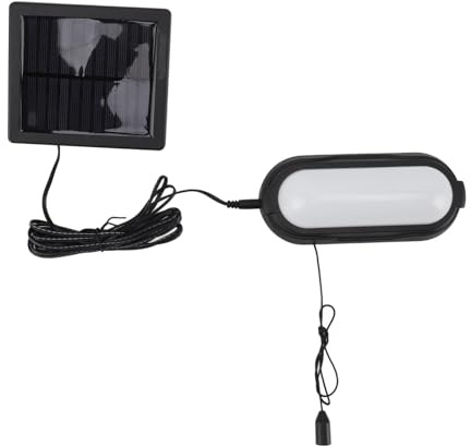Solar Lights Outdoor, Vattentät LED Solar Shed Light med Dragsladd och 500mAh Batteri, Väggmonterad Solar Ladu Light för Garage, Lada, Skjul, Uteplats, Gård, Trädgård, Hönshus