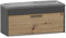 Oggi Kama Schuhschrank Anthrazit mit Eiche Artisan 6 Paar Vintage Holzschuhregal Platzsparende Holzschuhaufbewahrung