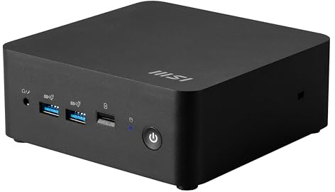 MSI Cubi NUC 1M Intel Core 5 120U Desktop PC, NUC, SFF, Mini Computer, HTPC, (8GB RAM, 512GB Storage, Windows 11 PRO), Intel Graphics/DDR5/Dual ThunderBolt 4/Dual HDMI/Dual LAN/WiFi 6E/BT 5.3/VESA