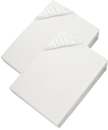 Esprit Spannbettlaken180x200cm 2er Pack Baumwolle Jersey bis Bettlaken 200x200 Boxspringbett weiß - Luxus Spannbetttücher 200x220cm in Hotelqualität bis 30 cm hohe Matratze - Bedsheets ÖkoTex