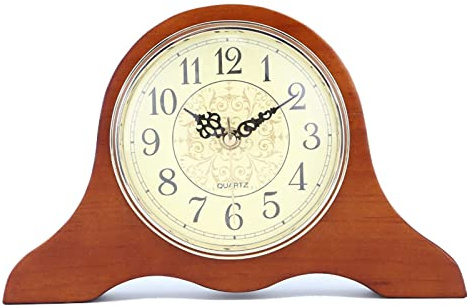 LVSEWOA Orologio da Camino, Orologio da Tavolo, Orologio da Parete Moderno, Orologio da mensola, Orologio da Camino radiocontrollato a Batteria al Quarzo per Soggiorno
