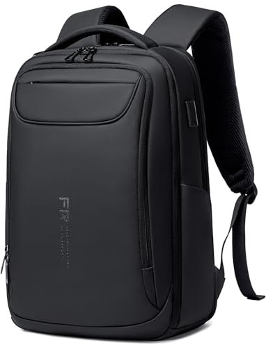 Fenree.geer Wasserdichter Laptop Rucksack Herren, 15,6 Zoll Business Rucksack Herren, 1800D laptoptasche, eleganter Office-Rucksack, geeignet für Schule, Reisen, Pendeln-Schwarz