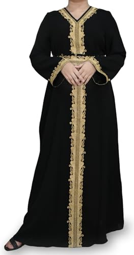Caftán Negro para Mujer (XL=44)