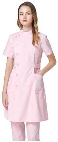 Chesoon Uniformes De Enfermera Mujer Manga Corta Opaco Transpirable Polialgodón Ropa De Trabajo De Verano