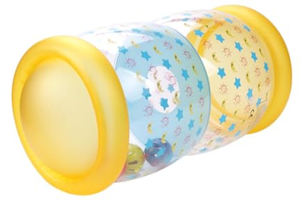 WOONEKY Inflatable Crawling Roller for Boy Girl Bright Crawling Practice Equipment with Rounded Corners Safe Non-leak Material for Muscle Training and Early Learning Development