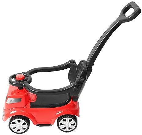 SENECESLI Coche de Paseo para bebé, Volante Deslizante Suave para Niños, Adecuado para Uso en Exteriores, Rojo