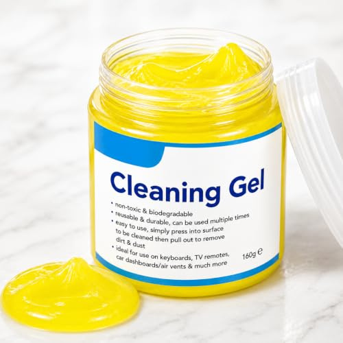 Cleaning Gel 160g Reusable Keyboard Cleaning Gel, Universal Dust Cleaning Putty for Car Air Vents, Dashboard, Laptop, PC Keyboard, Camera & Office Electronics - Yellow