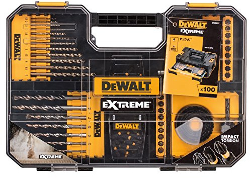 Dewalt DEWDT70620T Extreme Bohren und SDS Set, Gelb, Set 100 Stück