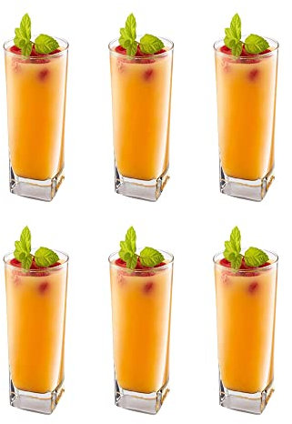 Drinking Glass 265ml Large Set of 6 Tumbler Water Juice & Whisky Corona Glassware Perfect for Home Restaurants Kitchen Cafe & Parties Dishwasher Safe…