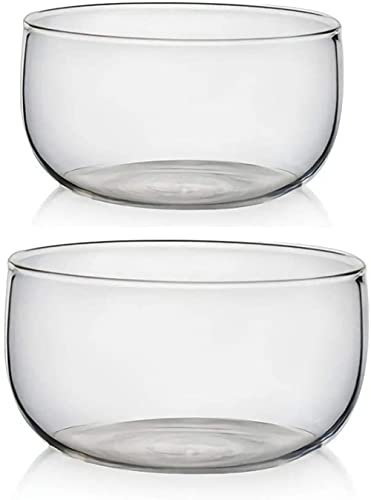 TSTSM Insalatiera in Vetro, Ciotole per miscelazione in Vetro borosilicato ad Alta Resistenza al Calore per la Cottura al Forno - Forno a microonde e lavastoviglie-B