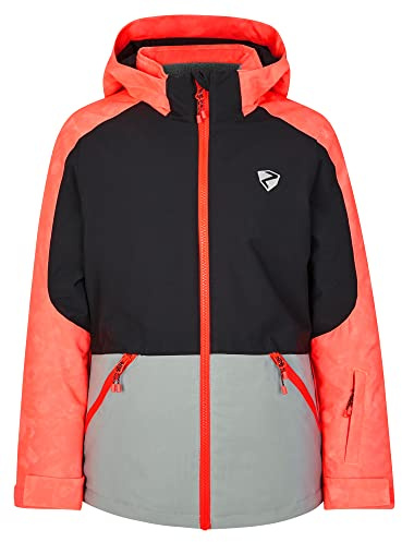Ziener Mädchen Amely Ski Jacke Winter Jacke wasserdicht winddicht warm, tie dye hot red, 152 EU