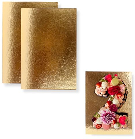 Be Your Packer 10 Supporti per Torte Rettangolari 35x25 cm Oro 1 mm di Spessore | Sottotorta per Feste Matrimoni, Decorazioni per Torte e Dolci | Base per Torta Perfetta per Torte e Dolci Dorato