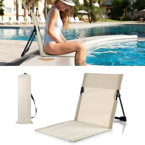 GFYYBKJ Sedia pieghevole per sedie a bordo piscina, sedie portatili a bordo piscina per bordo piscina, sedia da spiaggia, accessori per piscina, sedili da piscina per bordo piscina, fornisce supporto