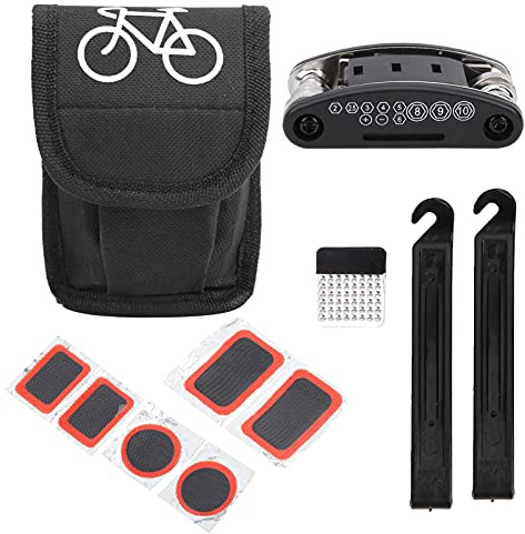 HAOHIZE Repair Tool Kits,16 in 1 Cycling Folding Tyre Repair Tool Kit Multifunction Maintenance Tire Crowbar