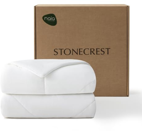 STONECREST Cooling Blanket for Hot Sleepers, Cooling Comforter for Night Sweats, Breathable and Lightweight (White, Queen 210x210CM)
