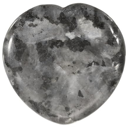 PATIKIL Pierre De Stress En Forme De Coeur Naturelle, 1.6 Pierre De Cristal Polie, Gemme Taille Main Pierre De Poche Cristaux Anti-Stress Pour Femmes Cadeaux Méditation, Noir Blanc