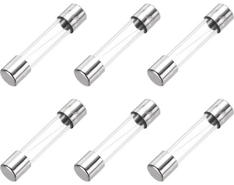 sourcing map Fusibile ritardato in vetro, 3,15 A, 250 V, 6 x 30 mm, UL, per elettrodomestici, 6 pezzi