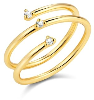 Gold Rings for Women Wrap Open Stacking Adjustable Rings Fashion Jewelry
