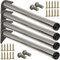 Stahlia 4 x Edelstahl Fi Tischfuß Ø60 mm Tischbeine Möbelfuß |Höhe 710 mm|höhenverstellbar + 30 mm|inkl. Befestigungsmaterial |Tischfuss Verstellfuß Möbel Fuß Füße |