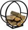 Möbelbörse Kaminholzregal Kaminholzständer rund Ø52cm Holzkorb Stapelhilfe Kaminholzhalter Holzregal Regal für Holz Schwarz