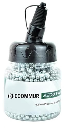 Ecommur. Munición de Acero Steel BBS Calibre 4,5 mm. Biberon de 2500 Unidades BBS.