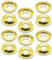 Pack of 200 Electro Brass Surface Screw Cup Washers Size No. 8 Countersunk Screw Surface Finishing Cup Washers for Gauge Size 8 Small Screw Cup Washer.